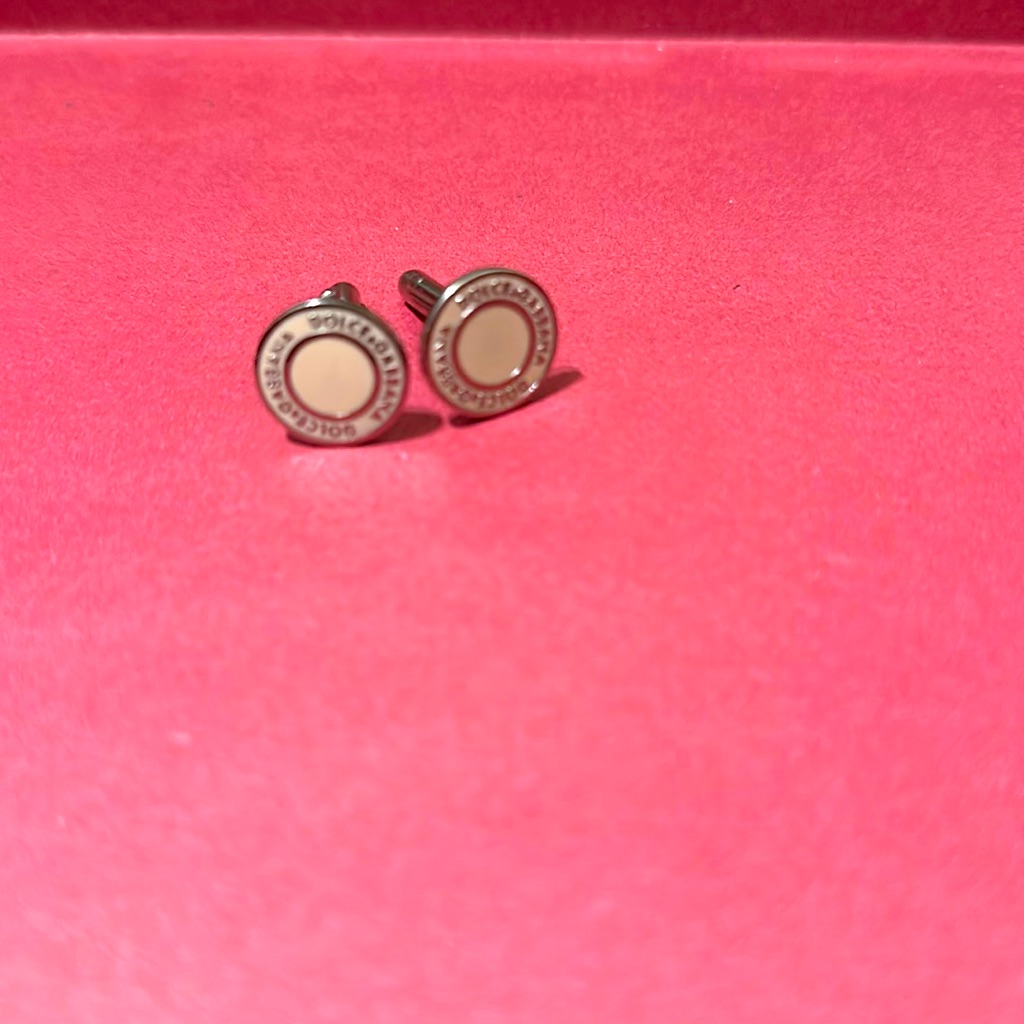 Dolce & Gabbana Unisex Cufflinks White & Silvertone